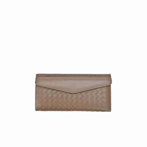 Weave Button Long Wallet